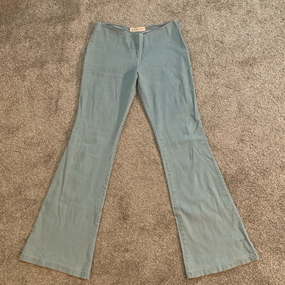 ppLA low-waisted light wash bell bottom jeans